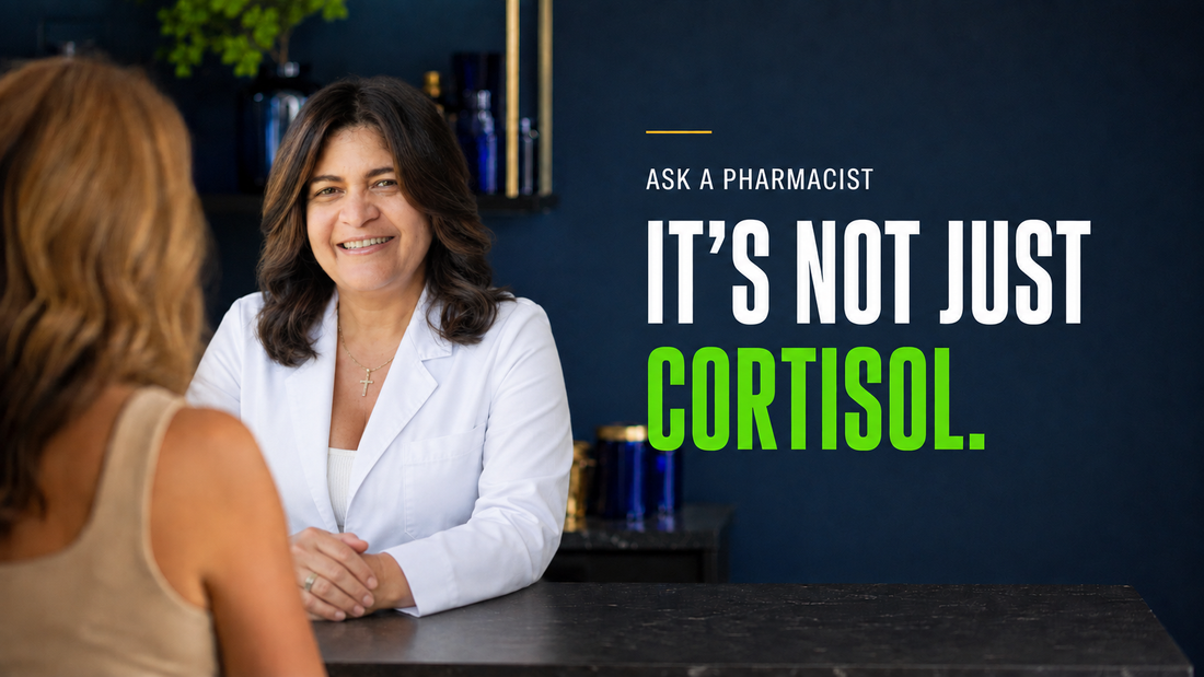 Ask a Pharmacist: It's Not Just Cortisol — Stephanie Mitchell, R.Ph. consulting with a patient