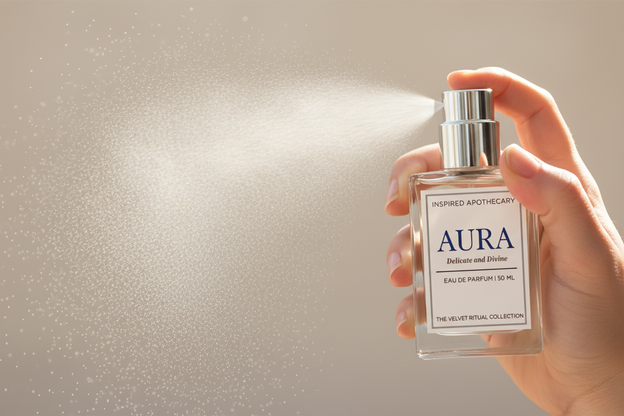 AURA spray action shot