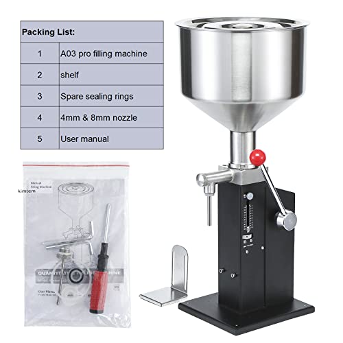 KIMTEM Liquid Filling Machine,Bottle filling Machine, A03 Pro 100ml Manual Filling machine For Liquid Paste Cosmetic Cream
